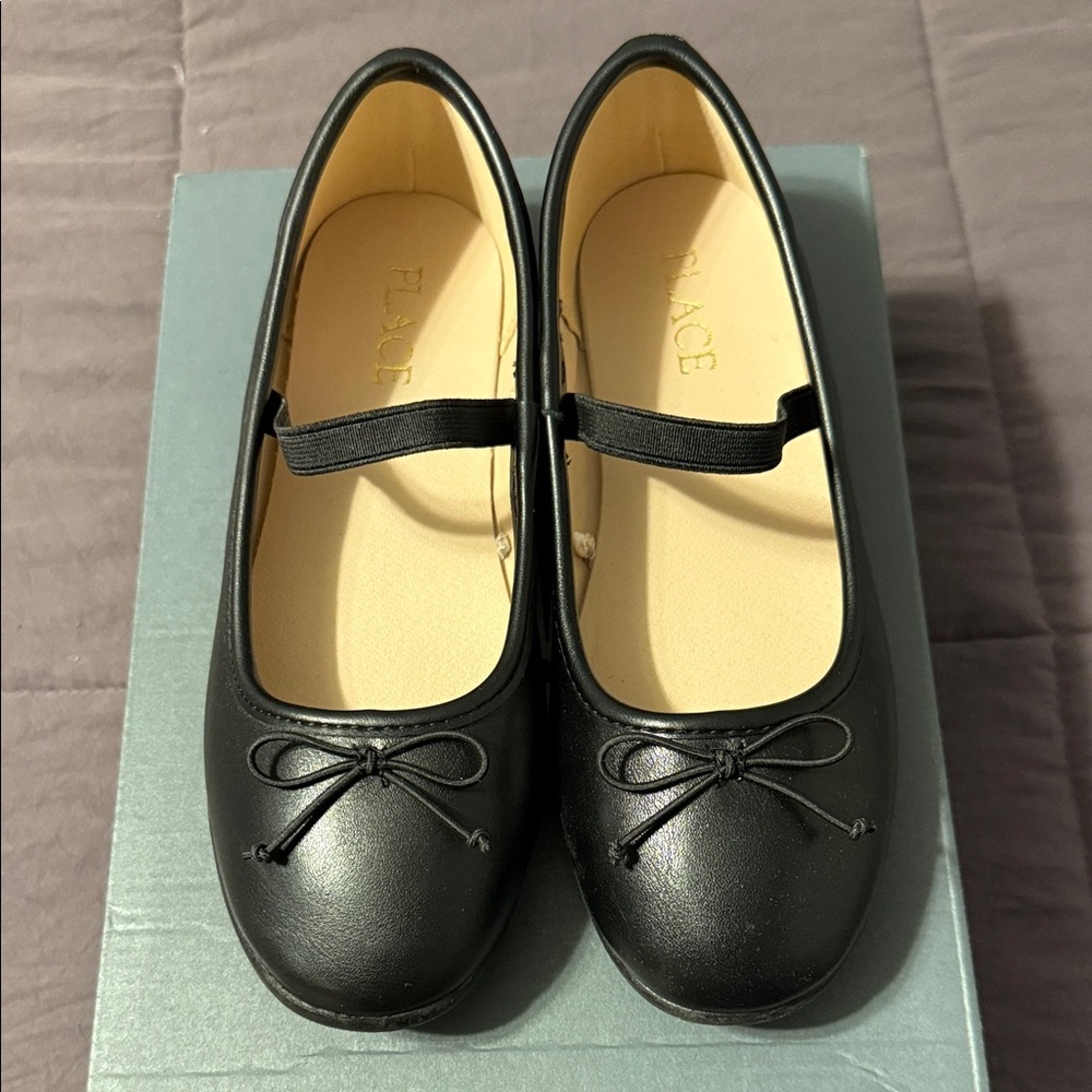 Children’s Place Black Kids Dress Shoes with Bow